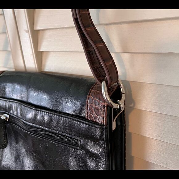 giani bernini purse black with brown - Picture 3 of 13